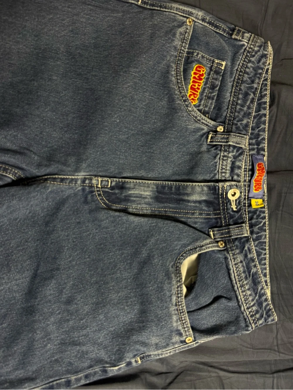 Vintage Dark Blue Men's Jeans - Unbranded